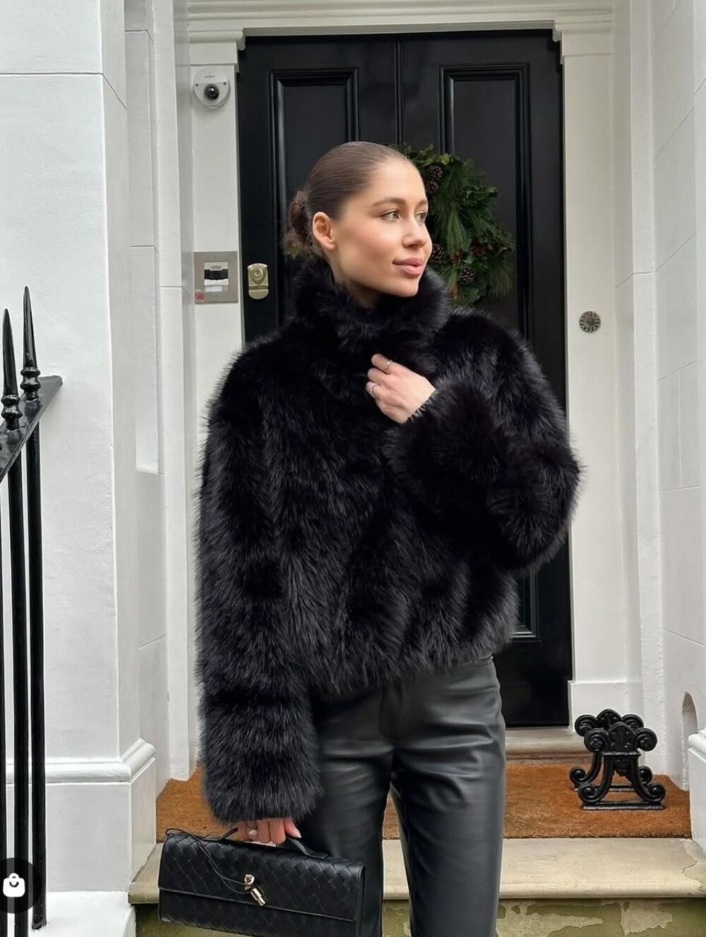 ZARA FAUX FUR SHORT COAT
